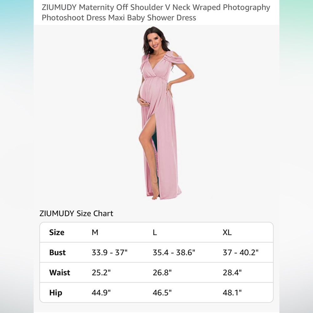 Pink Maternity Off Shoulder Maxi Dress